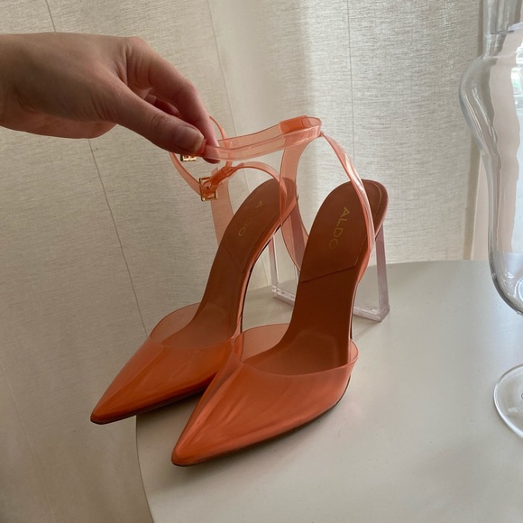 ALDO Orange Strap Heels - Picture 3 of 11